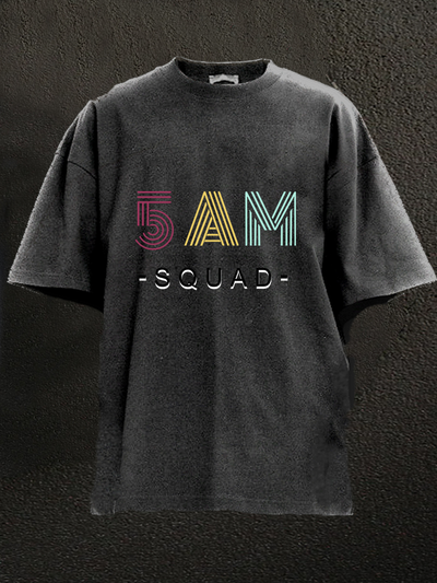 5 AM SQUAD WASHED GYM SHIRT