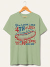 Vintage You Look Like The 4th Of July Makes Me Want A Hot Dog Real Bad T-Shirt