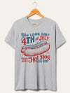 Vintage You Look Like The 4th Of July Makes Me Want A Hot Dog Real Bad T-Shirt