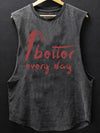 1% better every day SCOOP BOTTOM COTTON TANK