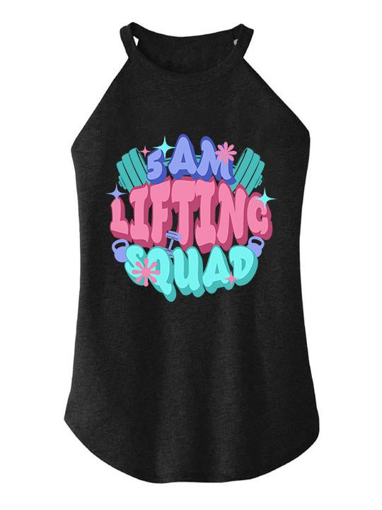 5am lifting squad TRI ROCKER COTTON TANK