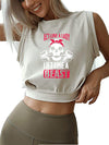 ACT LIKE LADY LIFT LIKE A BEAST Sleeveless Crop Tops