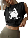 ALL NATURE Sleeveless Crop Tops