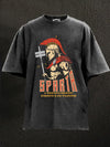 A spartan's greatest strength is his willpower Washed Gym Shirt