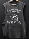 Afraid of Talking to Women Scoop Bottom Cotton Tank