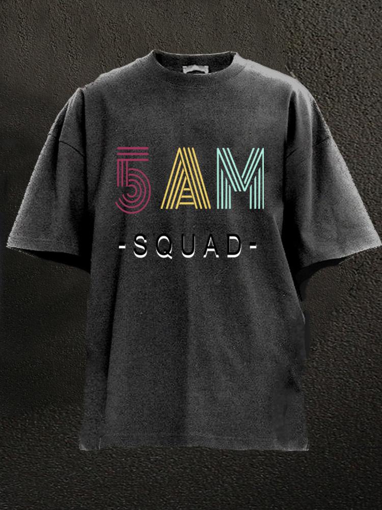 5 AM Squad Washed Gym Shirt