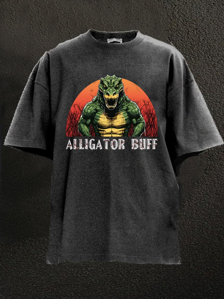 alligator buff Washed Gym Shirt