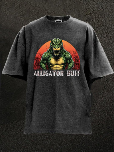 alligator buff Washed Gym Shirt