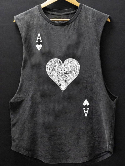 ACE OF HEART SCOOP BOTTOM COTTON TANK