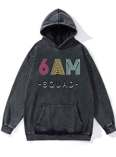 6 am squad Washed Gym Hoodie