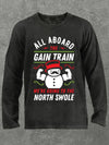 all aboard the gain train Washed Gym Long Sleeve Shirt