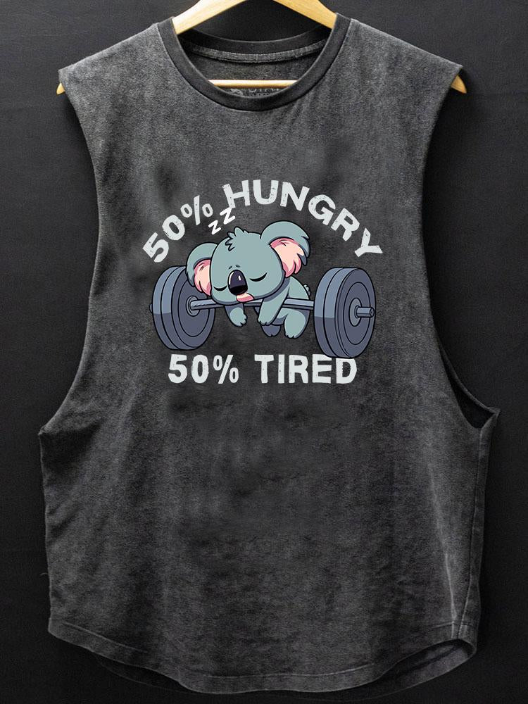 50% HUNGRY 50% TIRED KOALA BOTTOM COTTON TANK