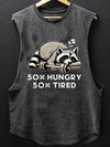 50% HUNGRY 50% TIRED RACCOON BOTTOM COTTON TANK