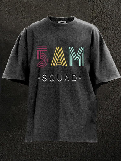 5 AM Squad Washed Gym Shirt