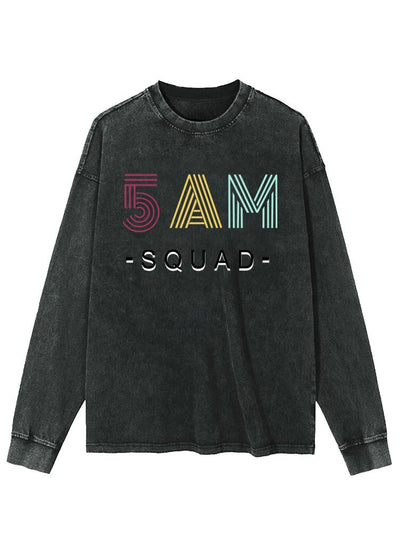 5 Am Squad Washed Long Sleeve Shirt