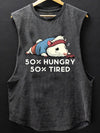 50% hungry 50% tired rat BOTTOM COTTON TANK