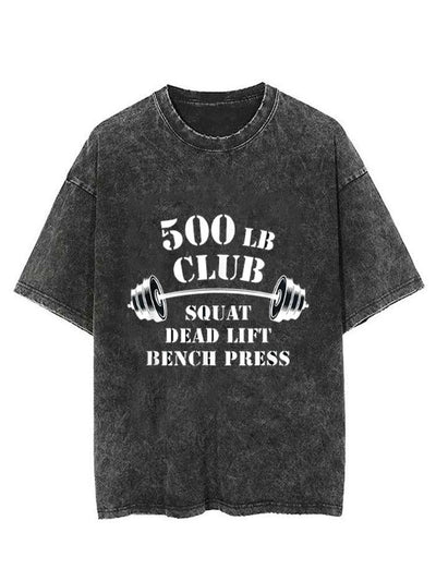 500 LB POUND CLUB  VINTAGE GYM SHIRT